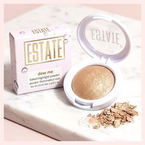 Estate Dew Me Baked Highlight Powder Lit - Pearly Champagne Gold NIB
